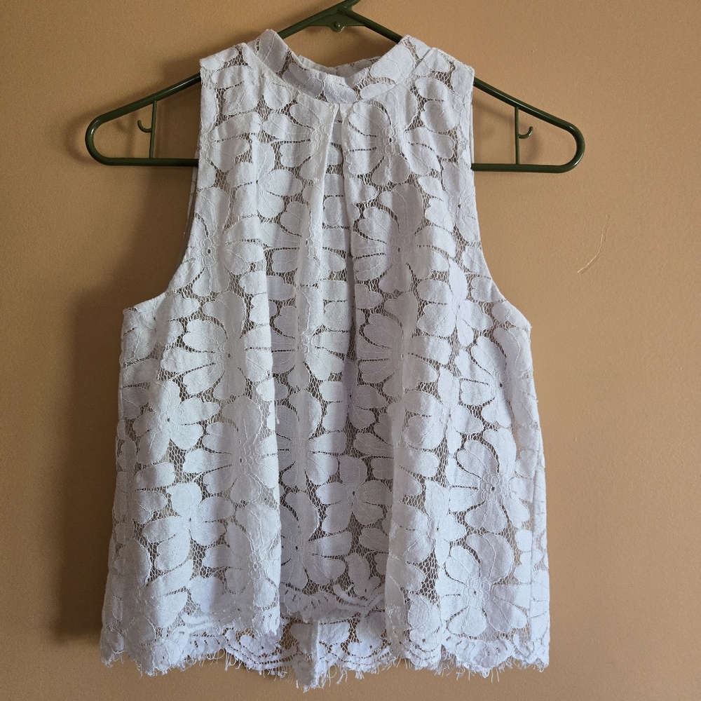 Love, Fire Lacy Sleeveless Top
